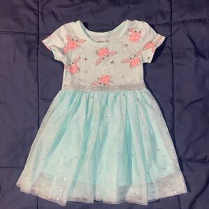 Star Wars Light Blue Dress with Pink Patterns